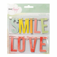 American Crafts - Dear Lizzy Neapolitan Collection - Phrase Garlands with Ribbon
