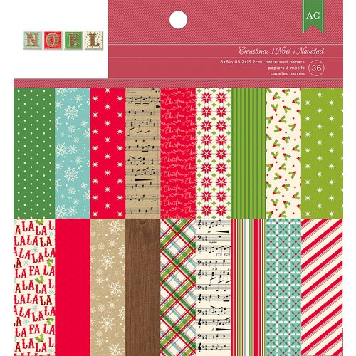 American Crafts - Christmas - 6 x 6 Paper Pad - Christmas