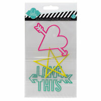 Becky Higgins - Project Life - Heidi Swapp Edition Collection - Epoxy Stickers - Outline - Words