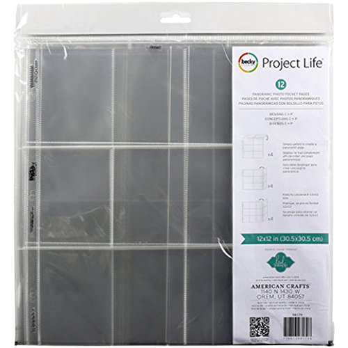 Becky Higgins - Project Life - Heidi Swapp Edition Collection - 12 x 12 Panoramic Pocket Pages - 12 Pack