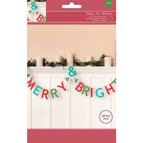 American Crafts - Christmas - Kit - Banner - Merry and Bright