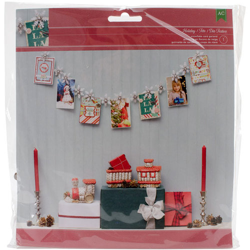 American Crafts - Christmas - Kit - Snowflake Card Display Garland