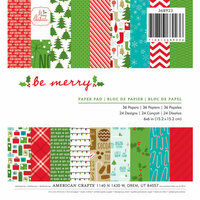 American Crafts - Christmas - 6 x 6 Paper Pad - Be Merry