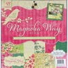 Die Cuts with a View - Magnolia Way Collection - Glitter and Gloss Paper Stack - 12 x 12