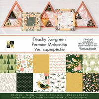 Die Cuts with a View - Peachy Evergreen Collection - Foil Paper Stack - 12 x 12