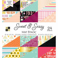 Die Cuts with a View - Sweet and Sassy Collection - Foil Paper Stack - 6 x 6