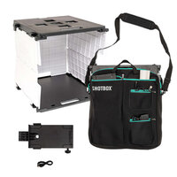 We R Makers - ShotBox Collection - Portable Photo Studio Kit, Side Shot Arm Attachment and Premium Storage Bag Bundle