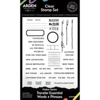 Arden Creative Studio - Makers Series Collection - Clear Photopolymer Stamps - Traveler Essential Words and Phrases