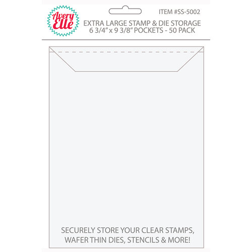 Avery Elle - Stamp and Die Storage Pockets - Extra Large - 50 Pack