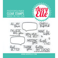 Avery Elle - Clear Photopolymer Stamps - Speech Bubbles