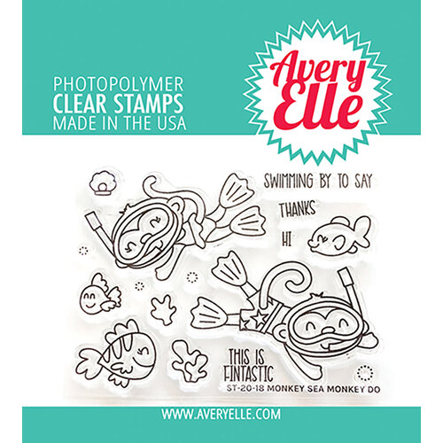 Avery Elle - Clear Photopolymer Stamps - Monkey Sea Monkey Do