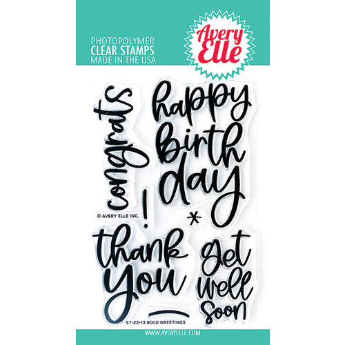 Avery Elle - Clear Photopolymer Stamps - Be Bold Greetings