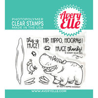 Avery Elle - Clear Photopolymer Stamps - Hippo Hooray
