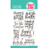Avery Elle - Christmas - Clear Photopolymer Stamps - Wreath Tag Sentiments