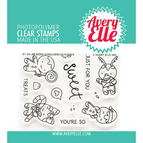 Avery Elle - Christmas - Clear Photopolymer Stamps - More Gingerbread Kisses