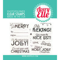 Avery Elle - Christmas - Clear Photopolymer Stamps - Santa Tags