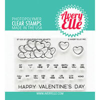 Avery Elle - Clear Photopolymer Stamps - Conversation Hearts