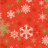 Anna Griffin - Twinkle Bright Collection - Christmas - 12 x 12 Paper - Red Snowflakes