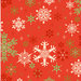 Anna Griffin - Twinkle Bright Collection - Christmas - 12 x 12 Paper - Red Snowflakes
