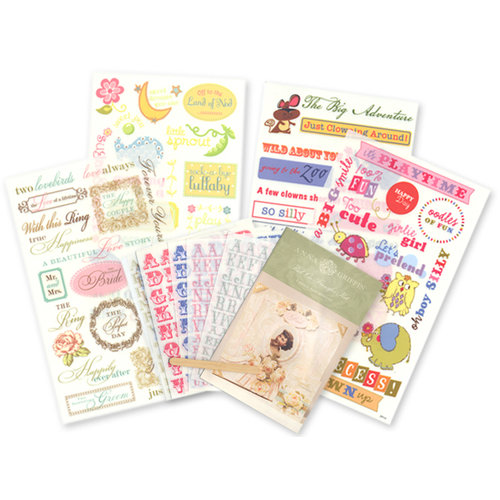 Anna Griffin - Rub On Transfers Kit - Family Assortment , CLEARANCE