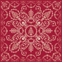 Anna Griffin - 12x12 Paper - Christmas - Grace Bandana Red, CLEARANCE