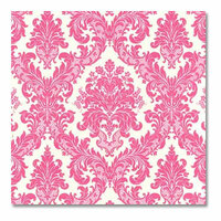 Anna Griffin - 12x12 Paper - Dorothy Collection - Graphic Pink Damask