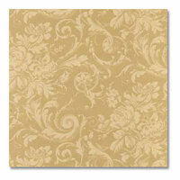 Anna Griffin - 12x12 Paper - Charlotte Collection - Gold Scroll