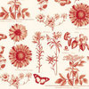 Anna Griffin - Flora Collection - 12 x 12 Paper - Flora Botanical Red