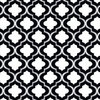 Anna Griffin - Darcey Collection - 12 x 12 Flocked Paper - Black Quarterfoil, CLEARANCE