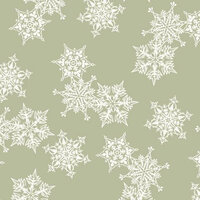 Anna Griffin - The Flora Christmas Collection - 12 x 12 Paper - Mint Snowflake, BRAND NEW