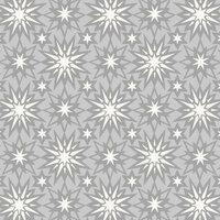 Anna Griffin - The Flora Christmas Collection - 12 x 12 Glittered Paper - Silver Starburst , CLEARANCE