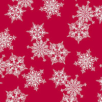 Anna Griffin - The Flora Christmas Collection - 12 x 12 Glittered Paper - Red Flakes , CLEARANCE