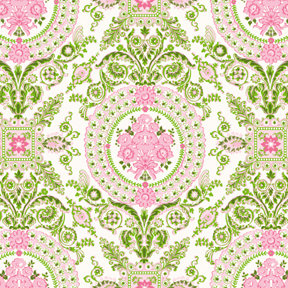 Anna Griffin - Isabelle Collection - 12 x 12 Paper - Pink and Green Medal