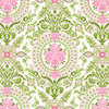 Anna Griffin - Isabelle Collection - 12 x 12 Paper - Pink and Green Medal
