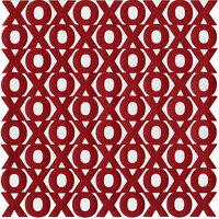 Anna Griffin - Valentina Collection - 12 x 12 Glittered Die Cut Cardstock Sheet - Red XO , CLEARANCE