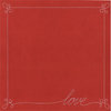 Anna Griffin - Valentina Collection - 12 x 12 Stitched Cardstock Sheet - Love