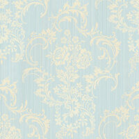 Anna Griffin - Cecile Collection - 12 x 12 Flocked Paper - Blue Striae, CLEARANCE