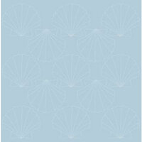 Anna Griffin - Calisto Collection - 12 x 12 Stitched Cardstock - Blue Seashells, CLEARANCE