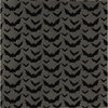 Anna Griffin - Esmerelda Collection - Halloween - 12 x 12 Flocked Paper - Fuzzy Bats