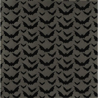 Anna Griffin - Esmerelda Collection - Halloween - 12 x 12 Flocked Paper - Fuzzy Bats