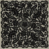 Anna Griffin - Esmerelda Collection - Halloween - 12 x 12 Flocked Paper - Lace