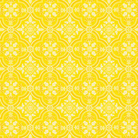 Anna Griffin - Carmen Collection - 12 x 12 Paper - Yellow Quatrefoil