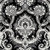 Anna Griffin - Willow Collection - 12 x 12 Flocked Paper - Black Damask
