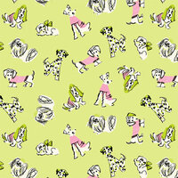 Anna Griffin - Fifi and Fido Collection - 12 x 12 Paper - Green Dogs