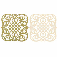 Anna Griffin - 12 x 12 Designer Die Cut Paper Pack - Gold and White