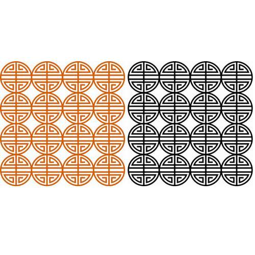 Anna Griffin - 12 x 12 Designer Die Cut Paper Pack - Circles - Black and Orange