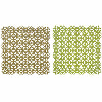 Anna Griffin - 12 x 12 Designer Die Cut Paper Pack - Green and Gold