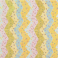 Anna Griffin - Lizzie Collection - 12 x 12 Glitter Paper - Chevron Multi