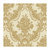 Anna Griffin - 12 x 12 Gold Flocked Paper - Ivory