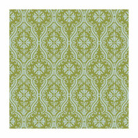 Anna Griffin - 12 x 12 Blue and Grey Flocked Paper - Green